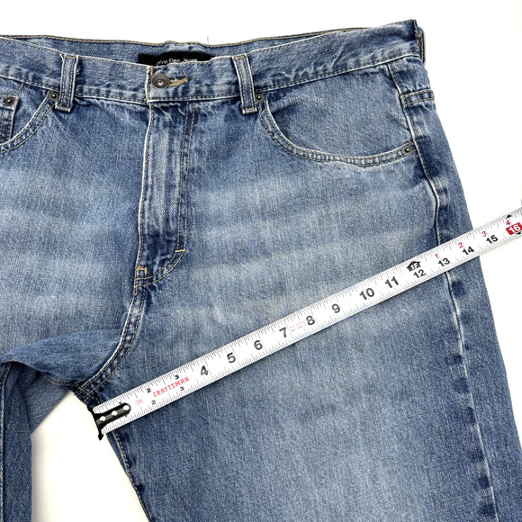 Vintage 00s Calvin Klein Relaxed Straight Medium Wash Jeans 38x30 Made in Mexico - Picture 11 of 15